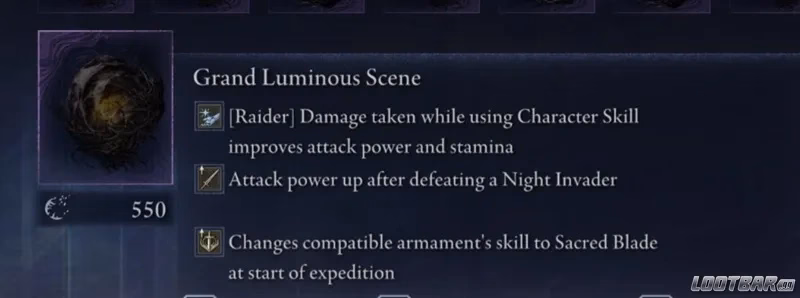 Elden Ring Nightreign Grand Luminous Scene - Sacred Balde