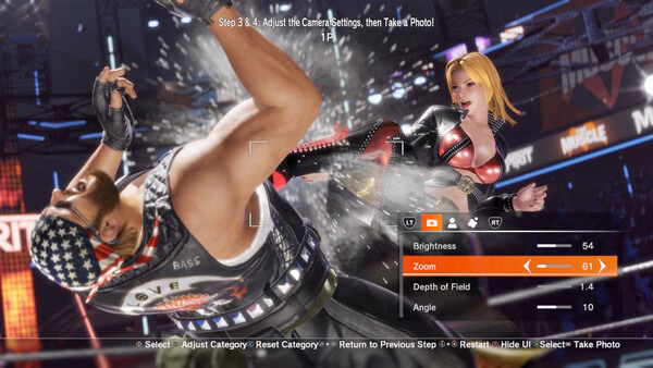DEAD OR ALIVE 6 Last Round screenshot: a female fighter kicks a masked male fighter during a match.